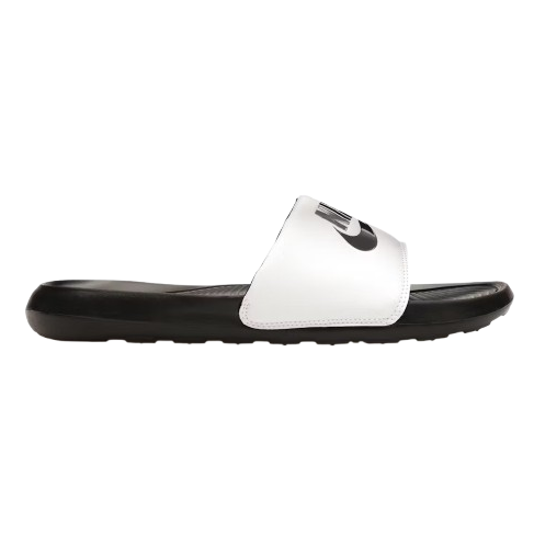 Men's Nike Victori One Slides - Black / White / Black - product image from the listing.