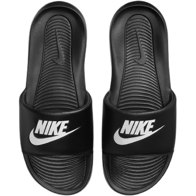 Men's Nike Victori One Slides - Black / White - product image from the listing.