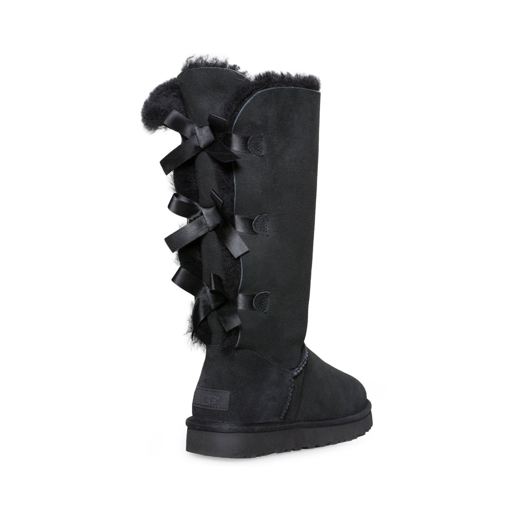 Women's UGG Bailey Bow Tall II Black Boots - product image from the listing.