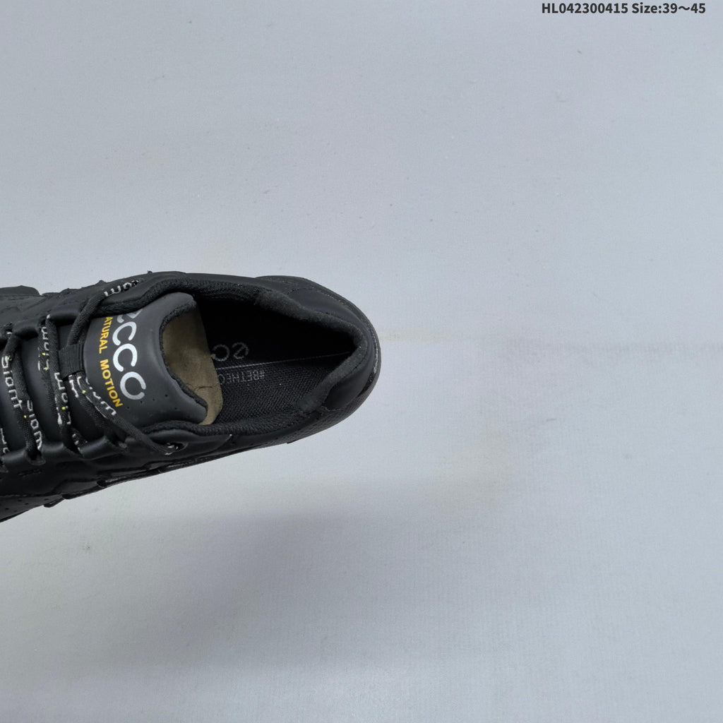 Men's ECCO Black Perforated Lace-Up Sneakers - product image from the listing.