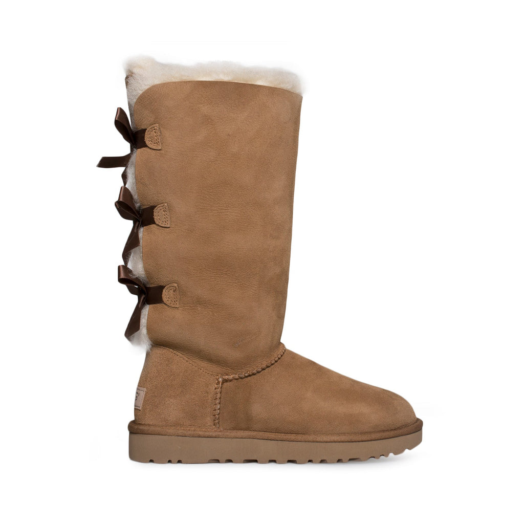Women's UGG Bailey Bow II Tall Chestnut Boots - product image from the listing.