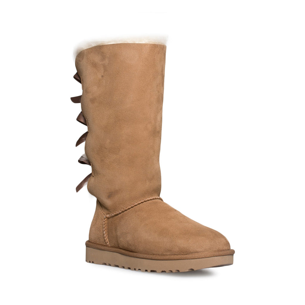 Women's UGG Bailey Bow II Tall Chestnut Boots - product image from the listing.