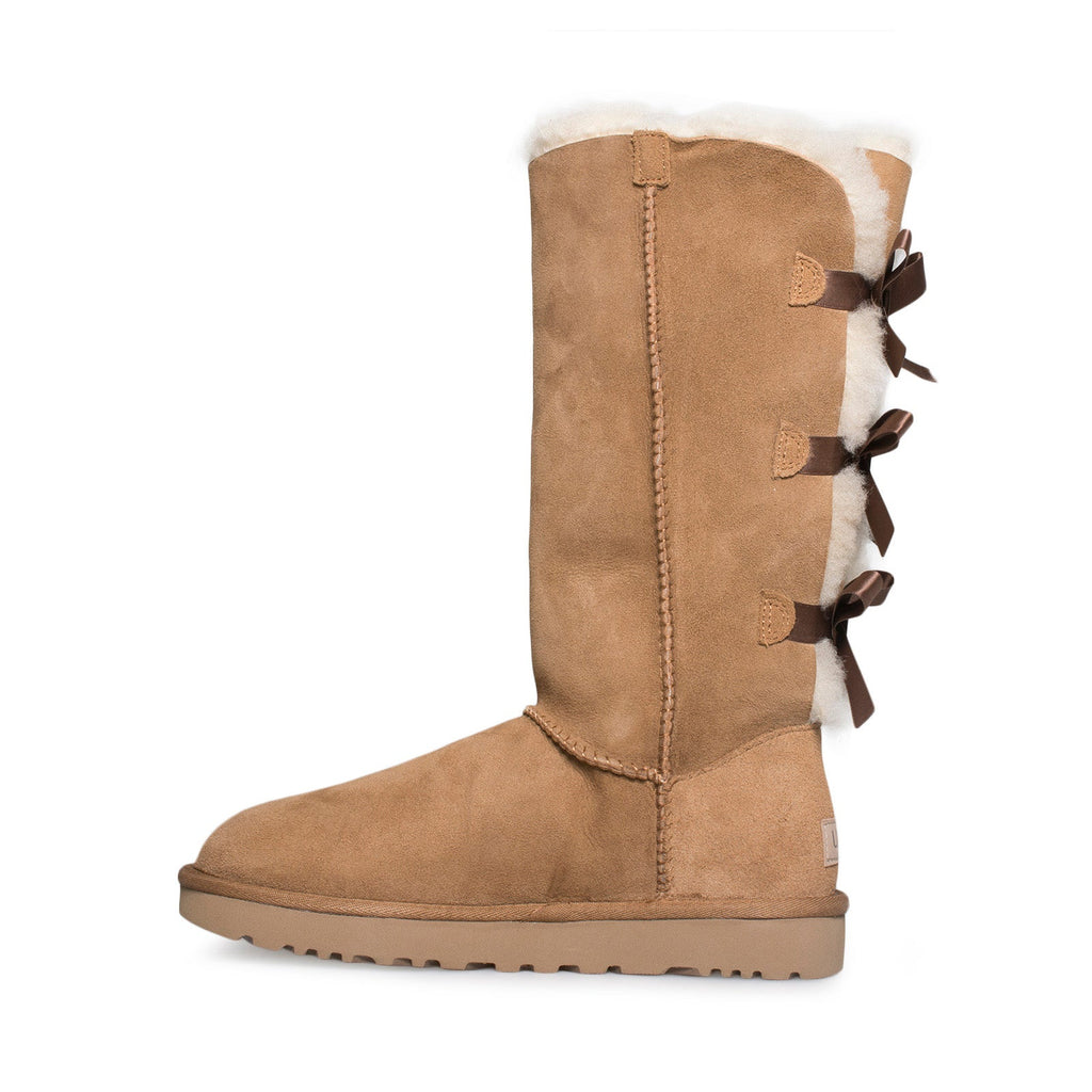 Women's UGG Bailey Bow II Tall Chestnut Boots - product image from the listing.
