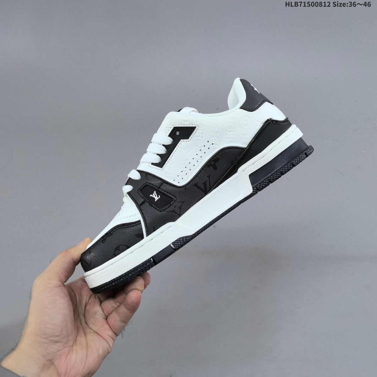 Louis Vuitton Low-Top Sneakers in White and Black - product image from the listing.