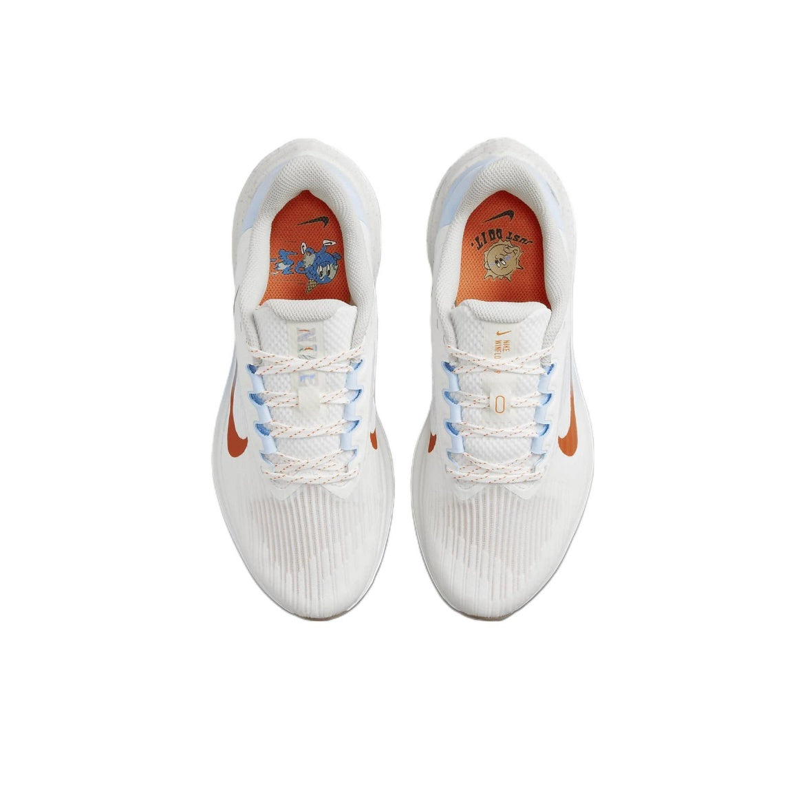 White and Light Blue Nike Air Winflo 9 Running Shoes DX6048-181 - product image from the listing.