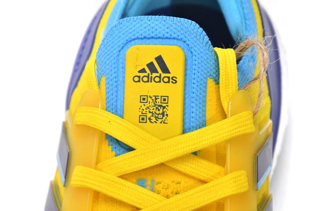 adidas UltraBoost 22 Shoes for Running, Yellow and Blue, GW1710 - product image from the listing.