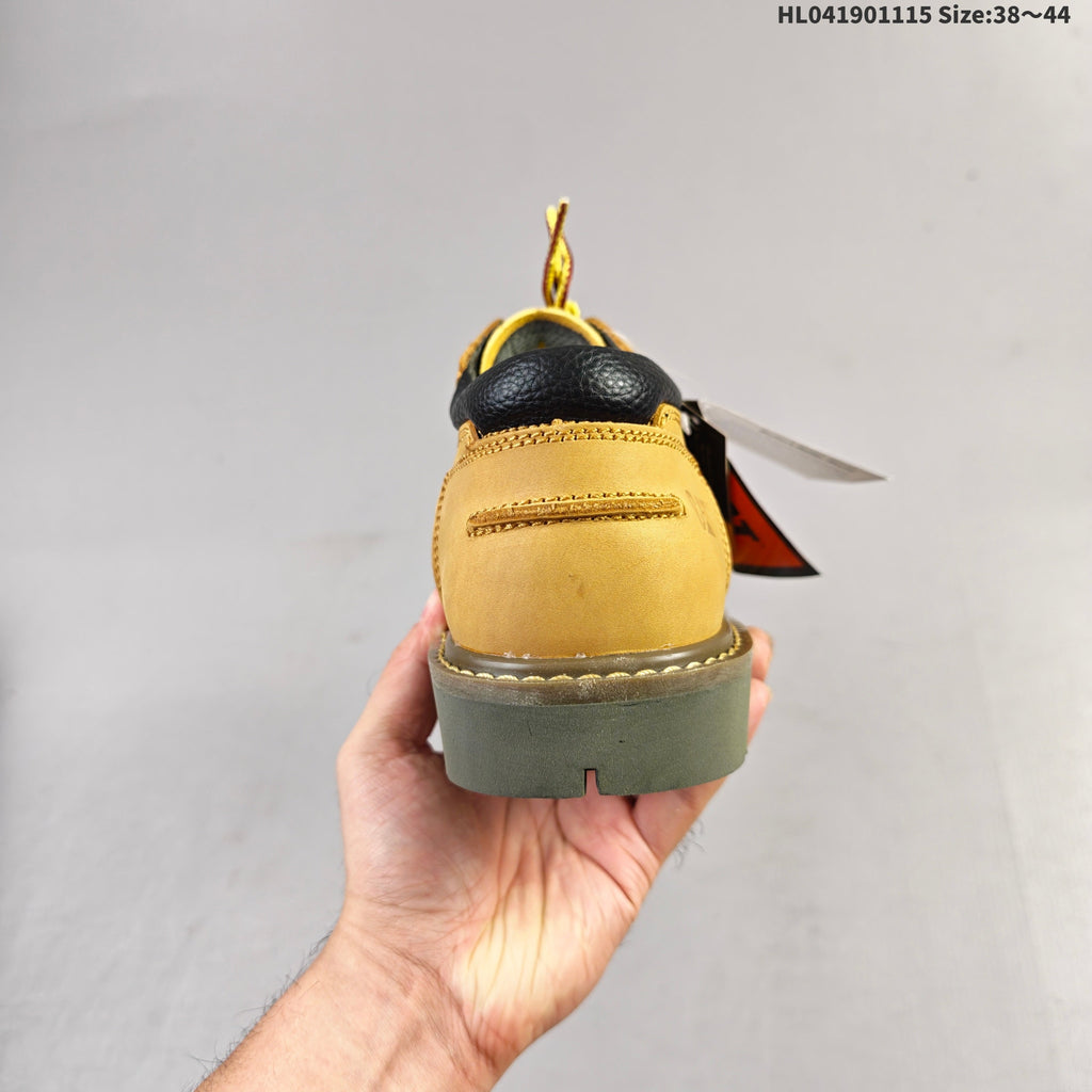 CAT Low-Top Lace-Up Work Boots in Honey in Yellow - product image from the listing.