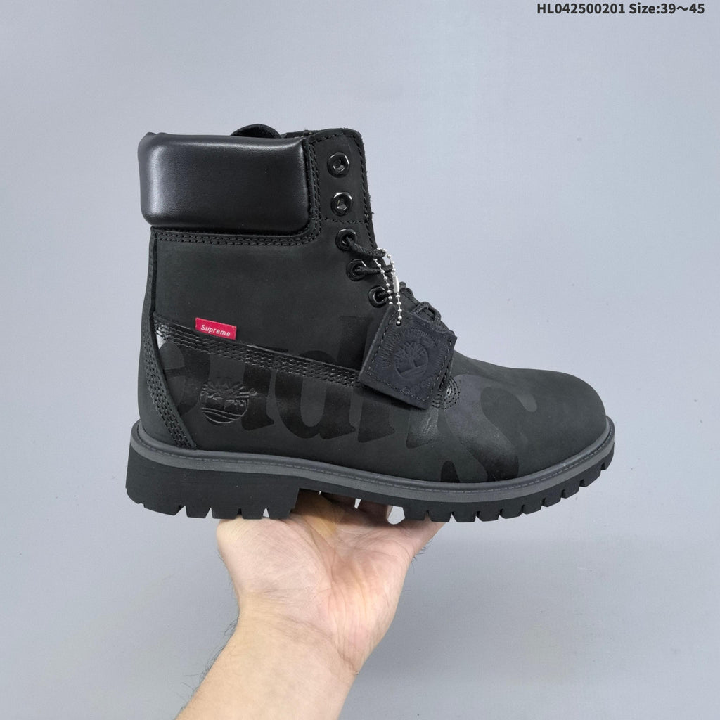 Timberland High-Top Lace-Up Boots, Wheat and in Black - product image from the listing.