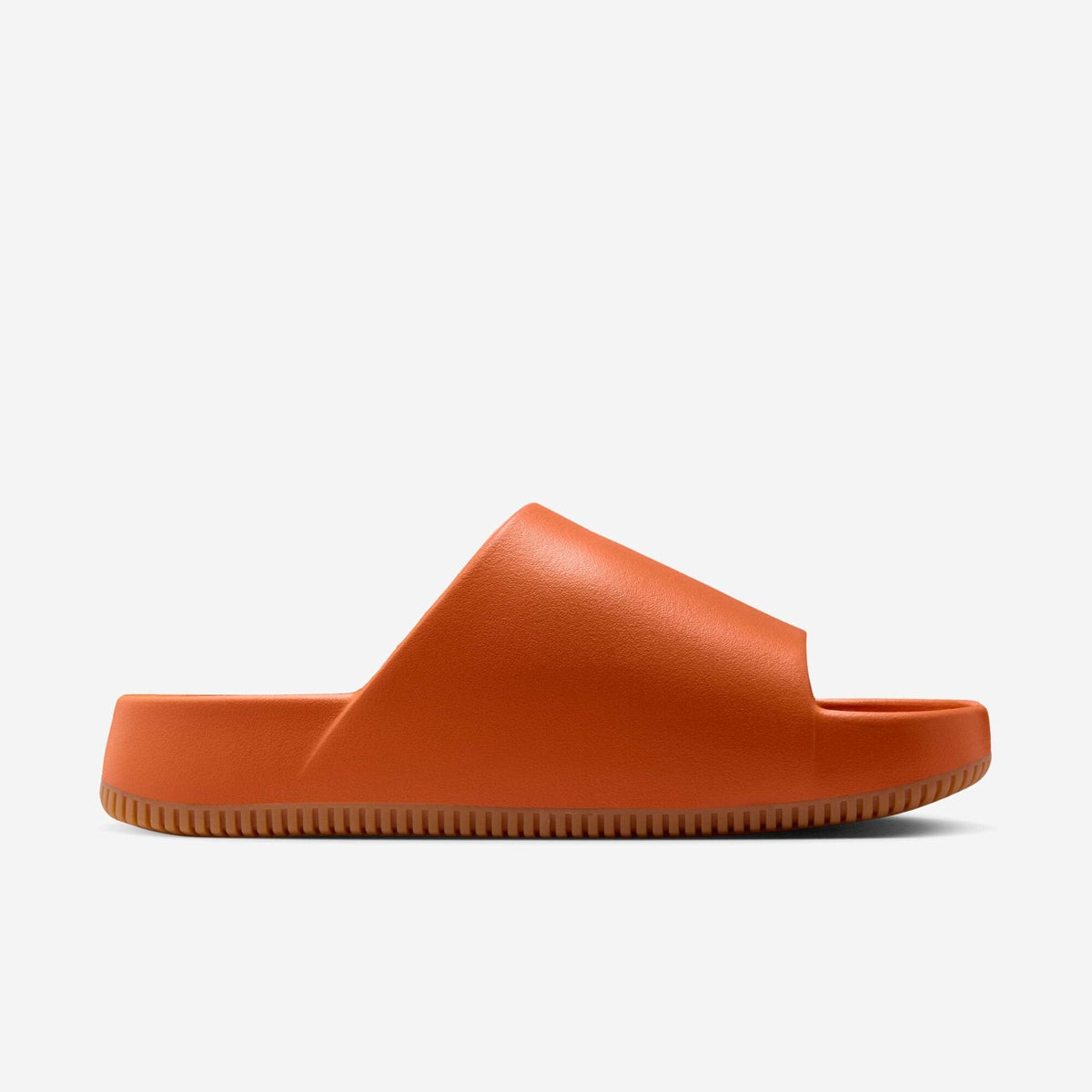Men's Nike Calm Slides - Campfire Orange / Gum Medium Brown - product image from the listing.