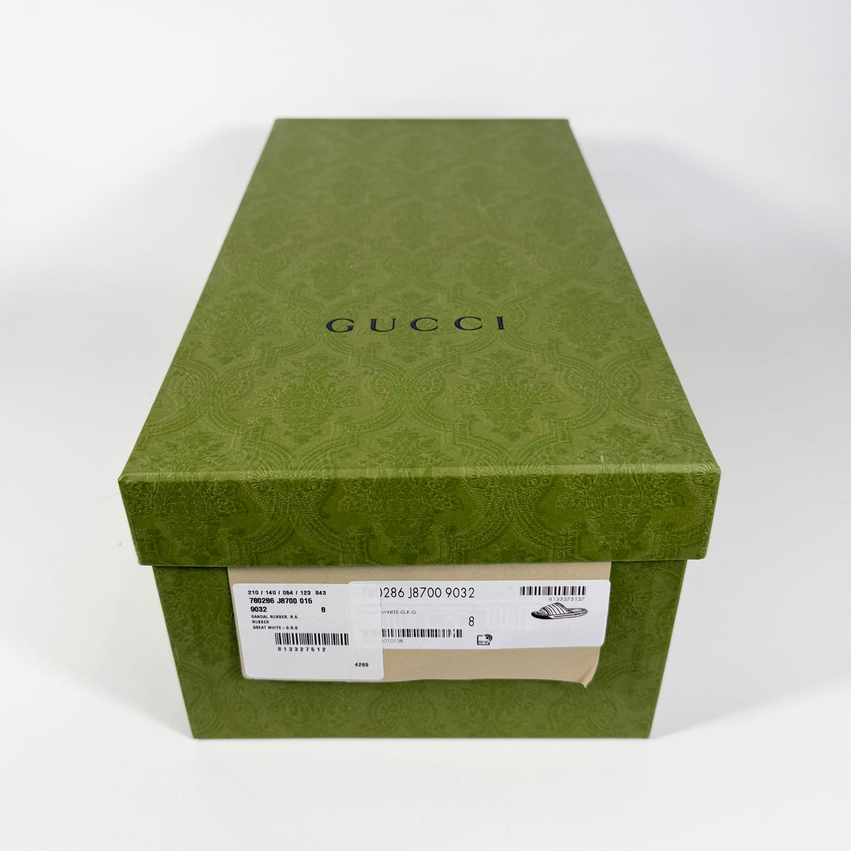 Men's Gucci Web Rubber Pool Slide - 8.5 - product image from the listing.