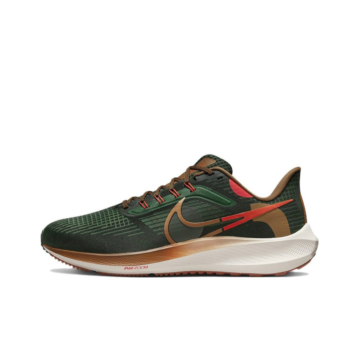 Nike Air Zoom Pegasus 39 Running Shoes in Green Brown DO9500-300 - product image from the listing.