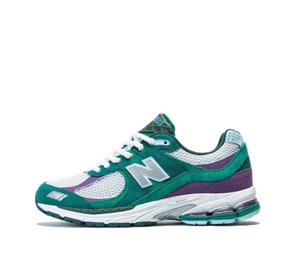 Teal and Purple New Balance 2002R Sneakers - product image from the listing.