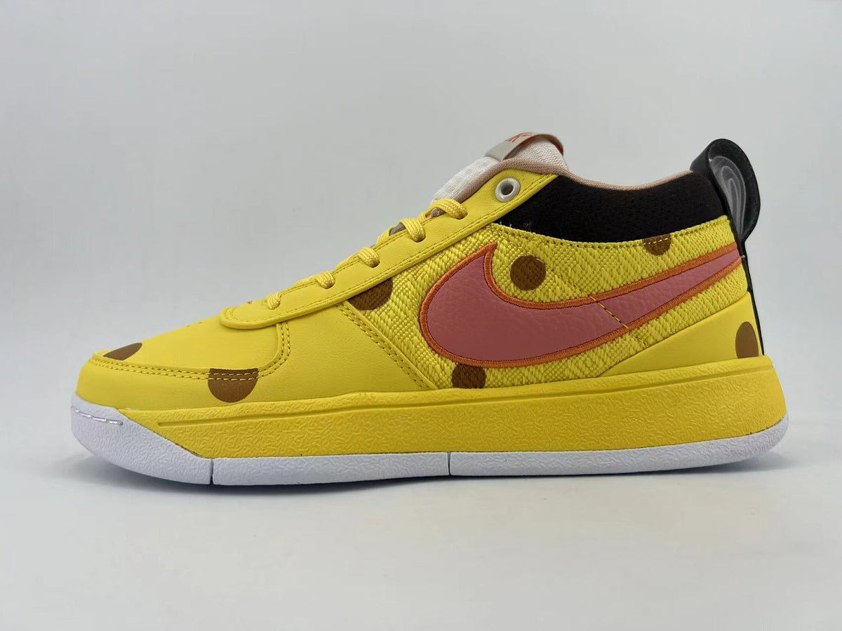 Nike SpongeBob Low-Top Sneakers in Yellow - product image from the listing.