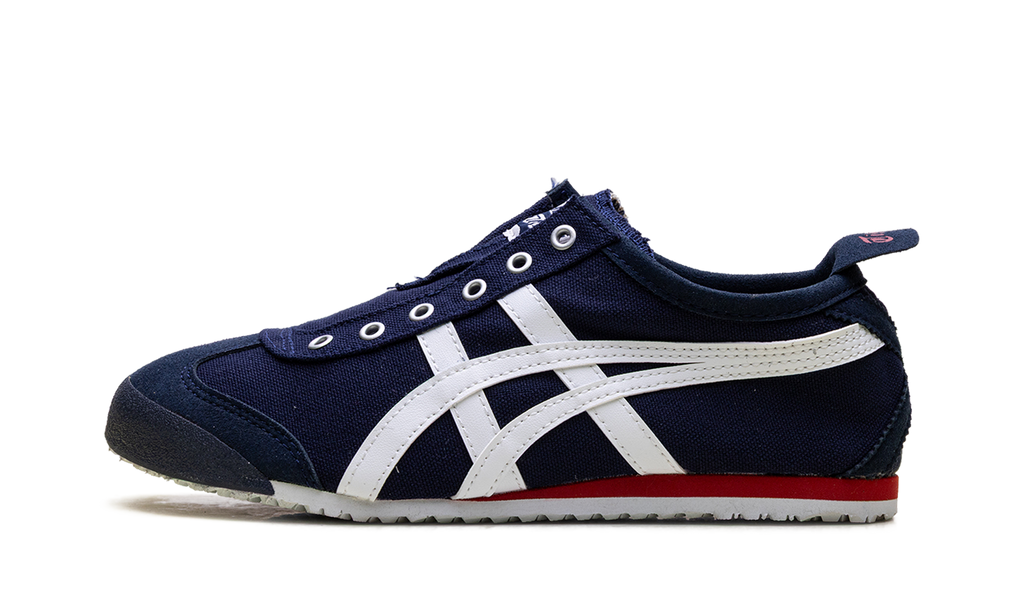 Onitsuka Tiger Mexico 66 Slip On in Navy Off White Red 195933 - product image from the listing.