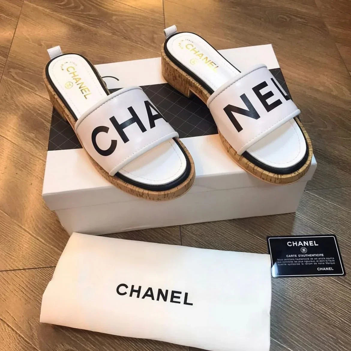 Chanel Women' Slides - product photo shown in the listing for this item.