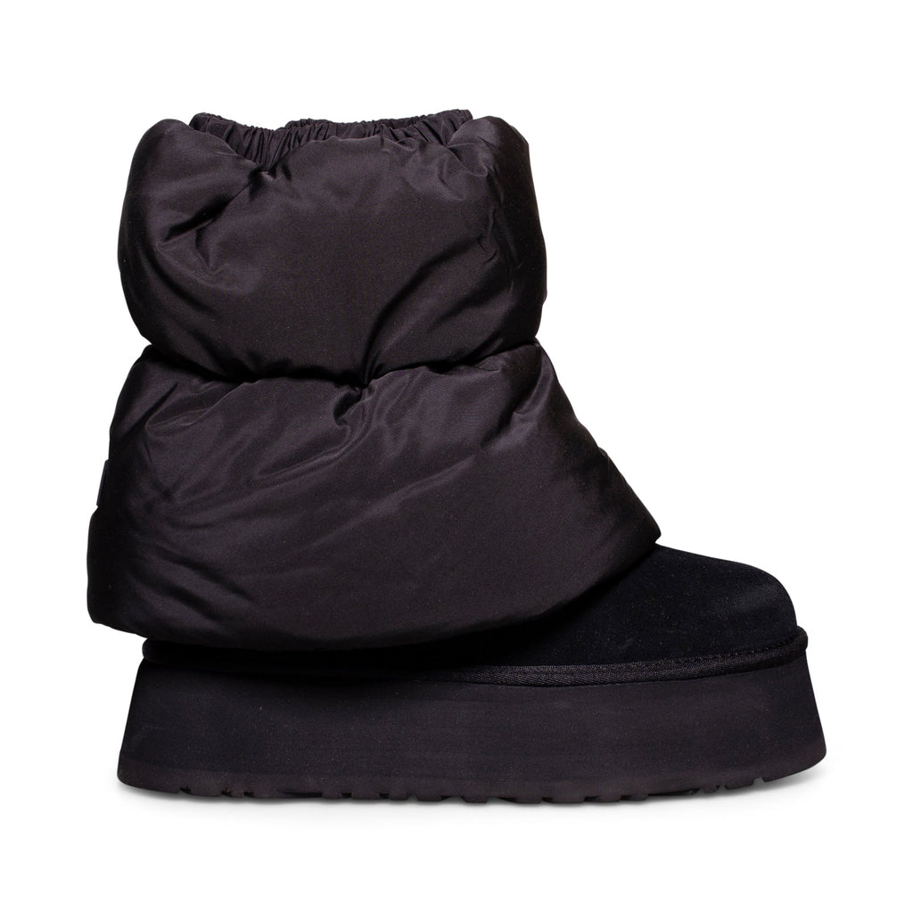 Women's UGG Classic Mini Dipper Puffer Platform Black Boots - product image from the listing.