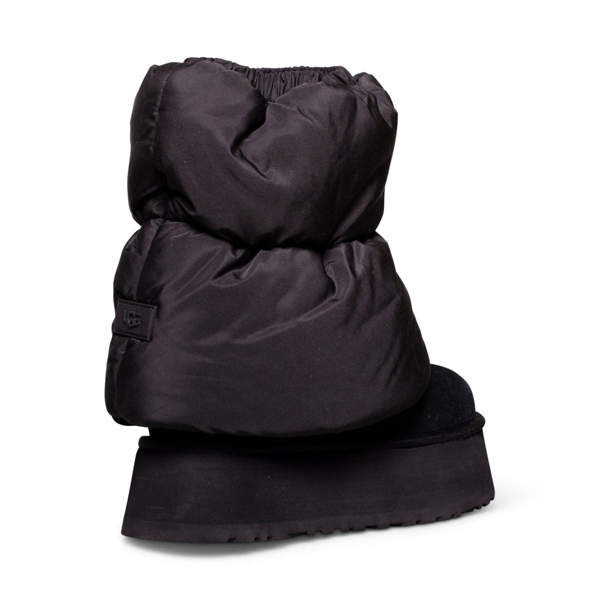 Women's UGG Classic Mini Dipper Puffer Platform Black Boots - product image from the listing.