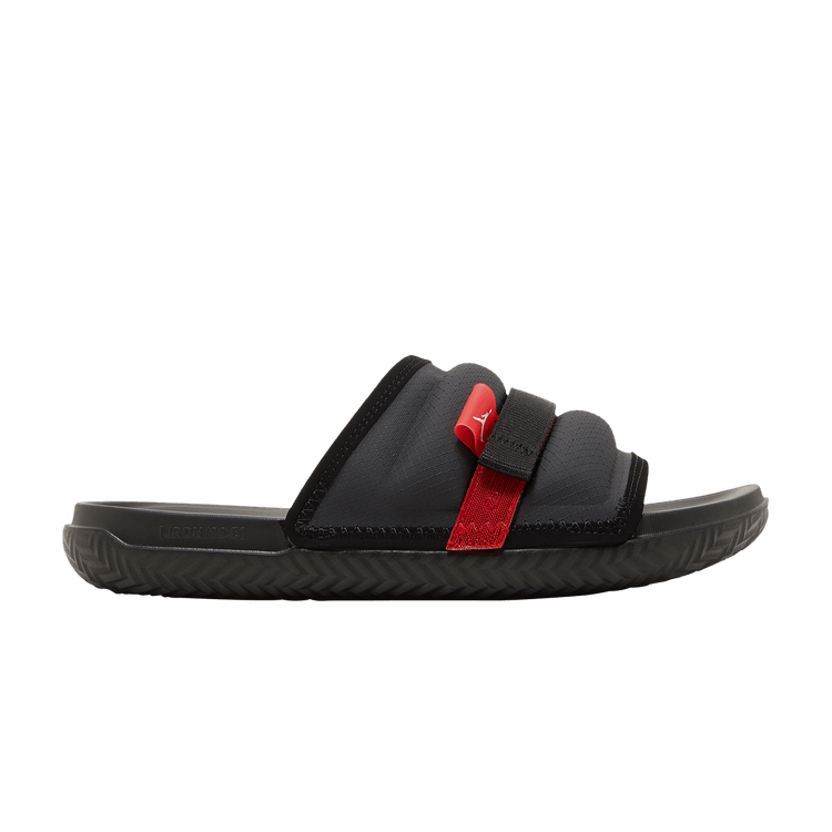 Jordan Super Play Slide in Black University Red - product image from the listing.