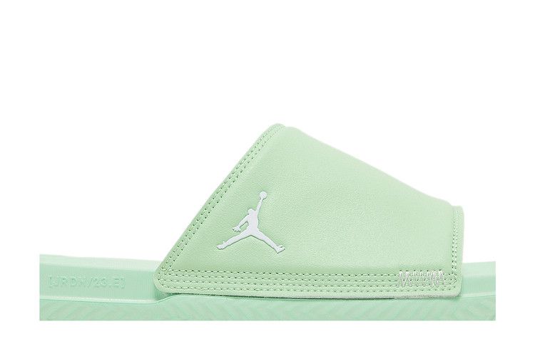 Jordan Play Slide Tourmaline Pistachio Frost in White - product image from the listing.