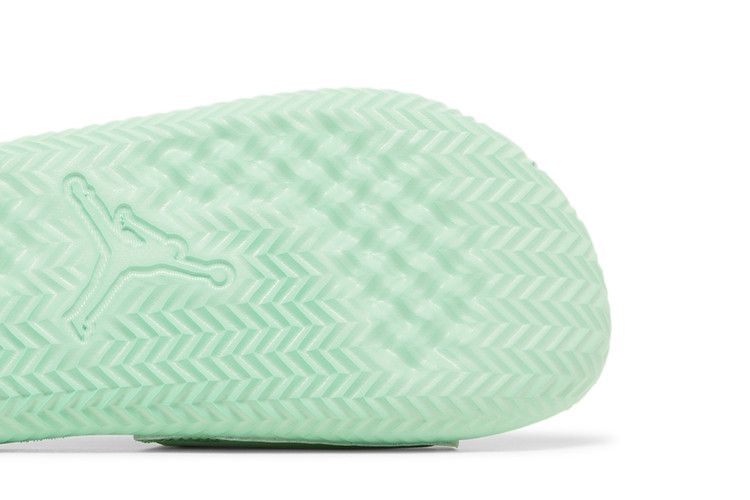 Jordan Play Slide Tourmaline Pistachio Frost in White - product image from the listing.