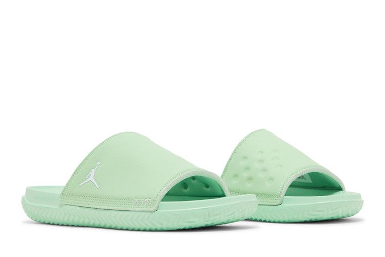 Jordan Play Slide Tourmaline Pistachio Frost in White - product image from the listing.