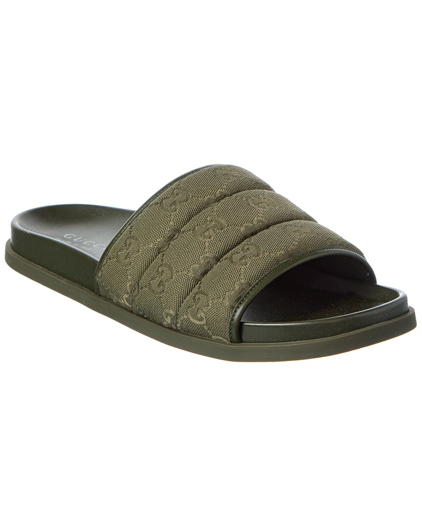 Gg Canvas & Leather Slide by Gucci - product image from the listing.