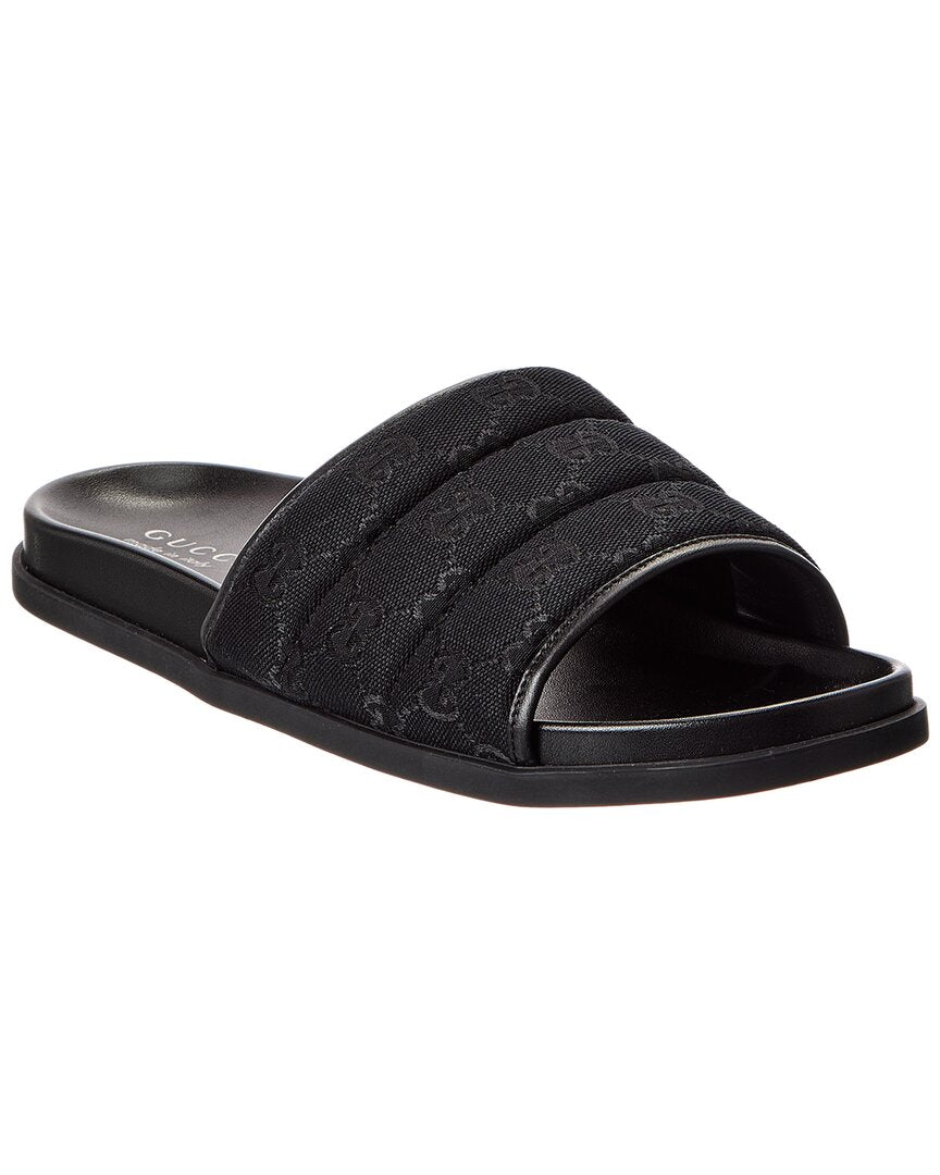 Gg Canvas & Leather Slide by Gucci - product image from the listing.