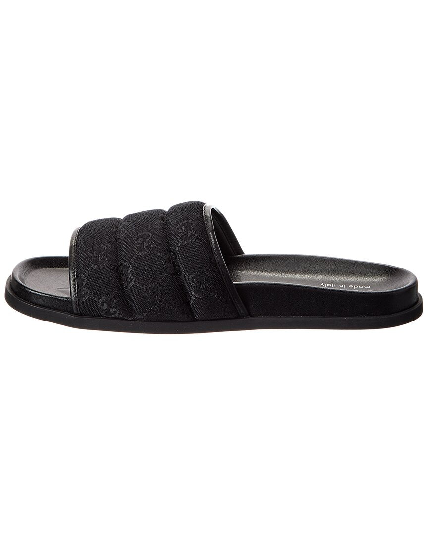 Gg Canvas & Leather Slide by Gucci - product image from the listing.