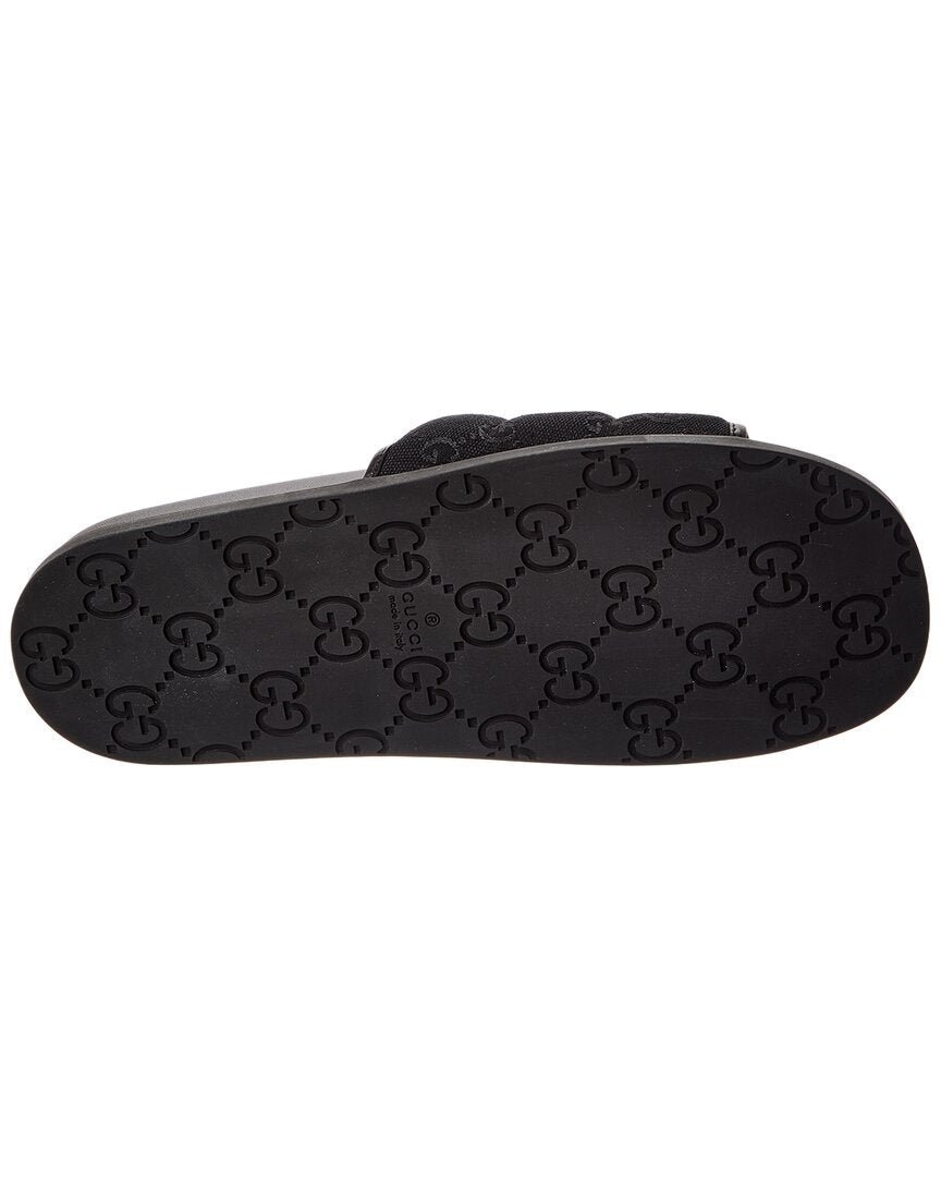 Gg Canvas & Leather Slide by Gucci - product image from the listing.
