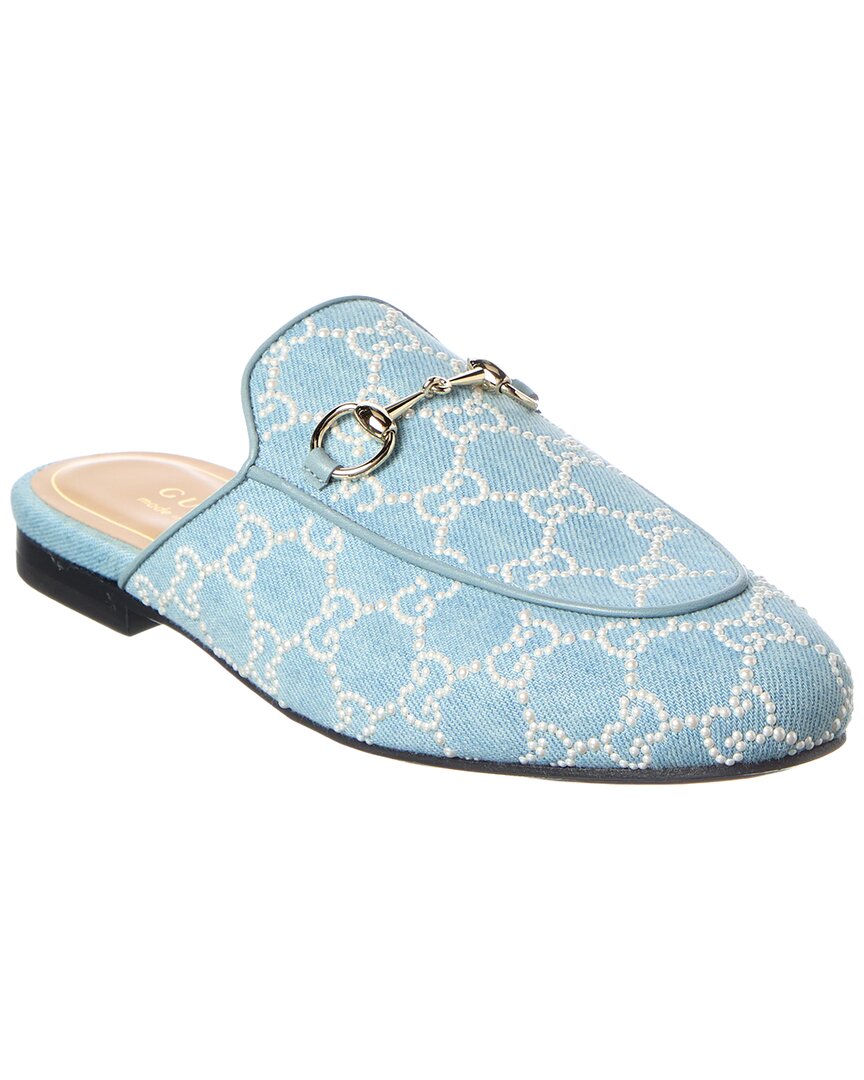 Giglio Princetown Canvas & Leather Mule by Gucci - product image from the listing.