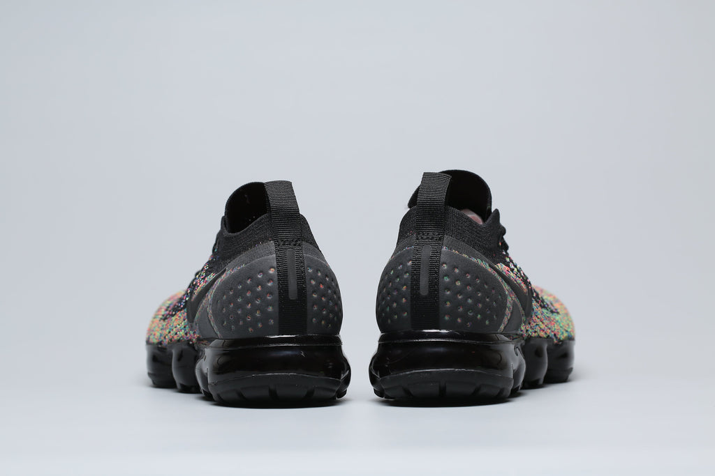 Nike Air VaporMax Flyknit 2 Sneakers in Black Multicolor 942842-015 - product image from the listing.