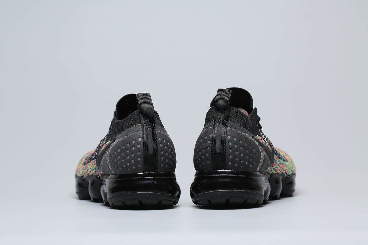 Nike Air VaporMax Flyknit 2 Sneakers in Black Multicolor 942842-015 - product image from the listing.