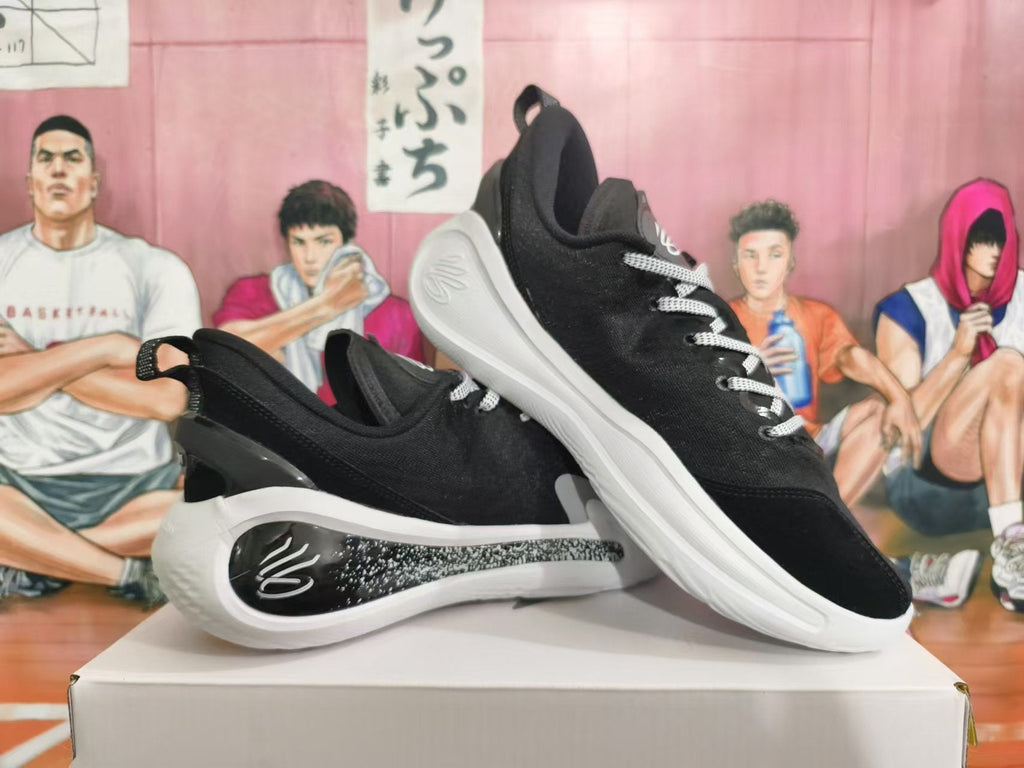 Basketball Sneakers Black White Gray Low-Cut - product image from the listing.