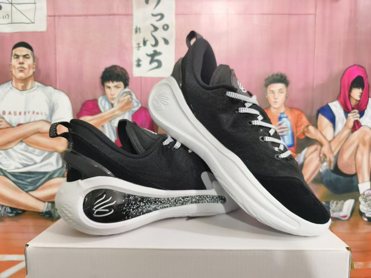 Basketball Sneakers Black White Gray Low-Cut - product image from the listing.