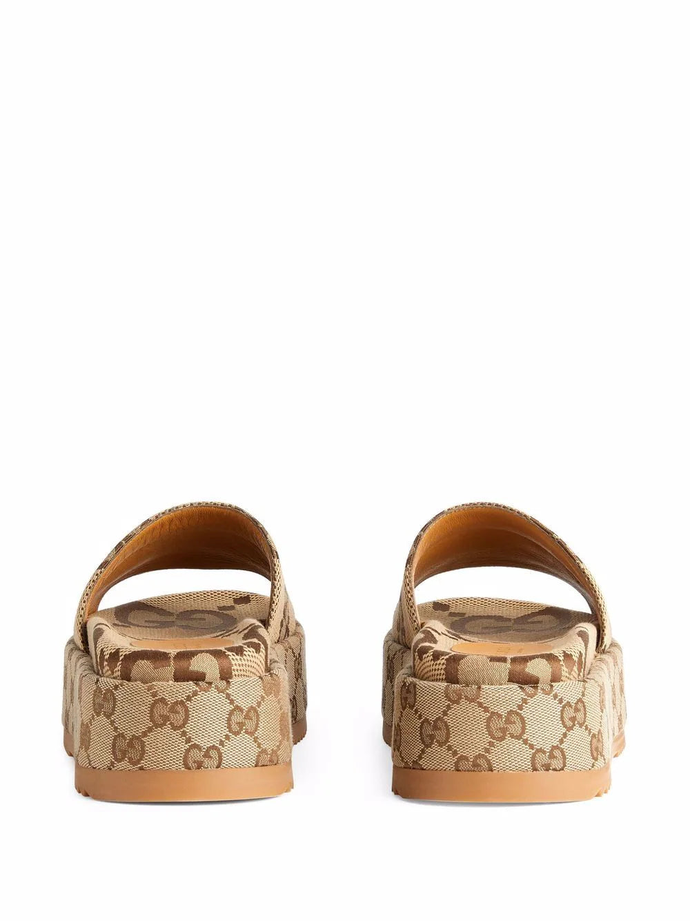 Angelina Platform 55mm Sandal Camel Canvas by Gucci - product image from the listing.