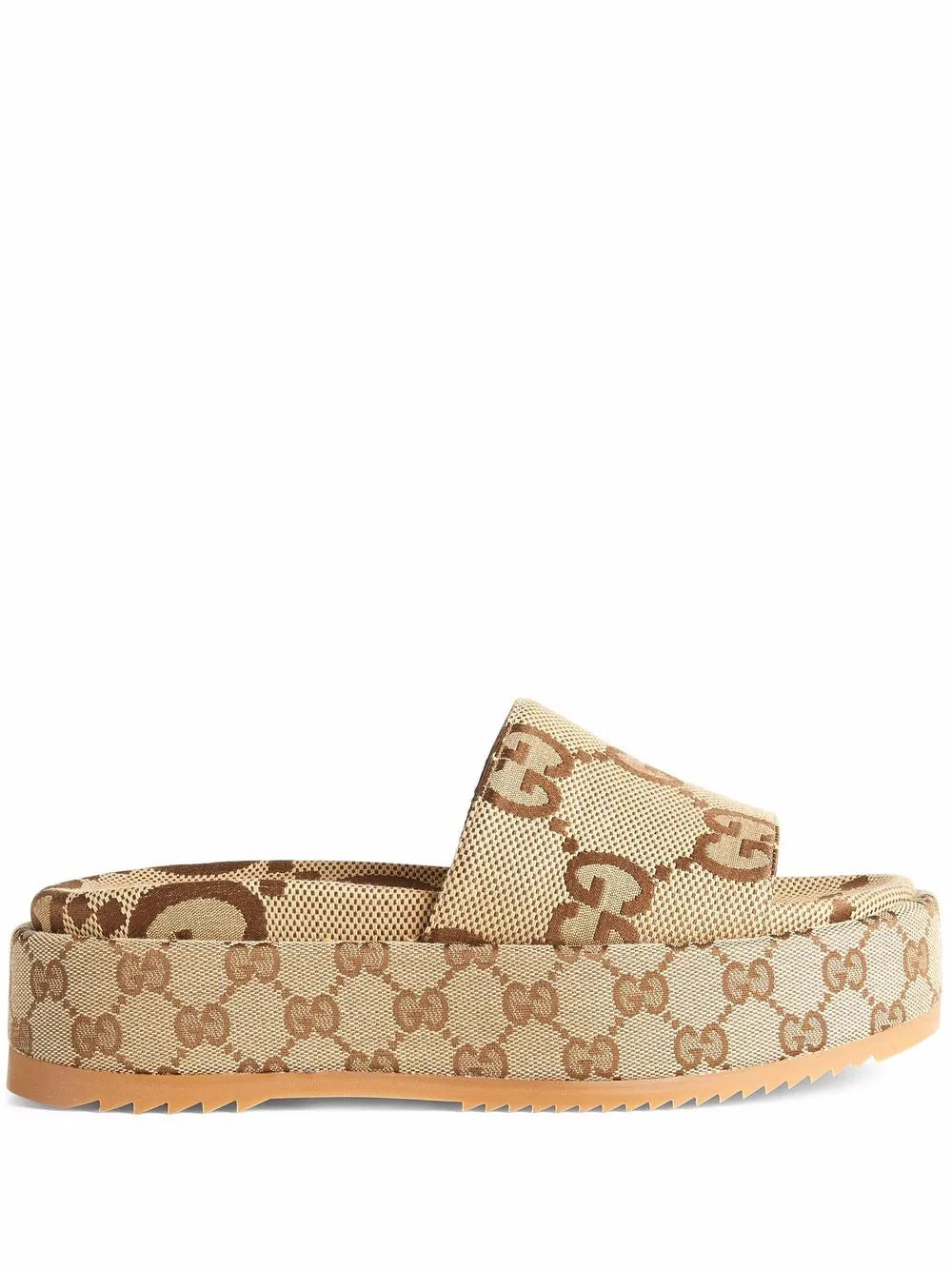 Angelina Platform 55mm Sandal Camel Canvas by Gucci - product image from the listing.