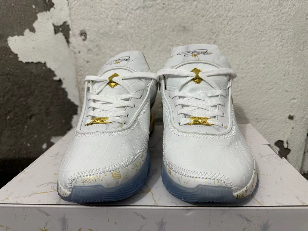 Nike LeBron 21 Basketball Shoes in White Gold - product image from the listing.