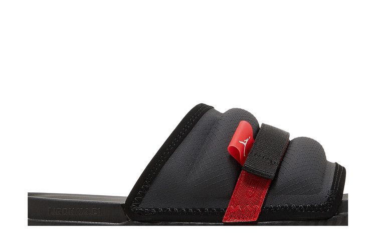 Jordan Super Play Slide in Black University Red - product image from the listing.