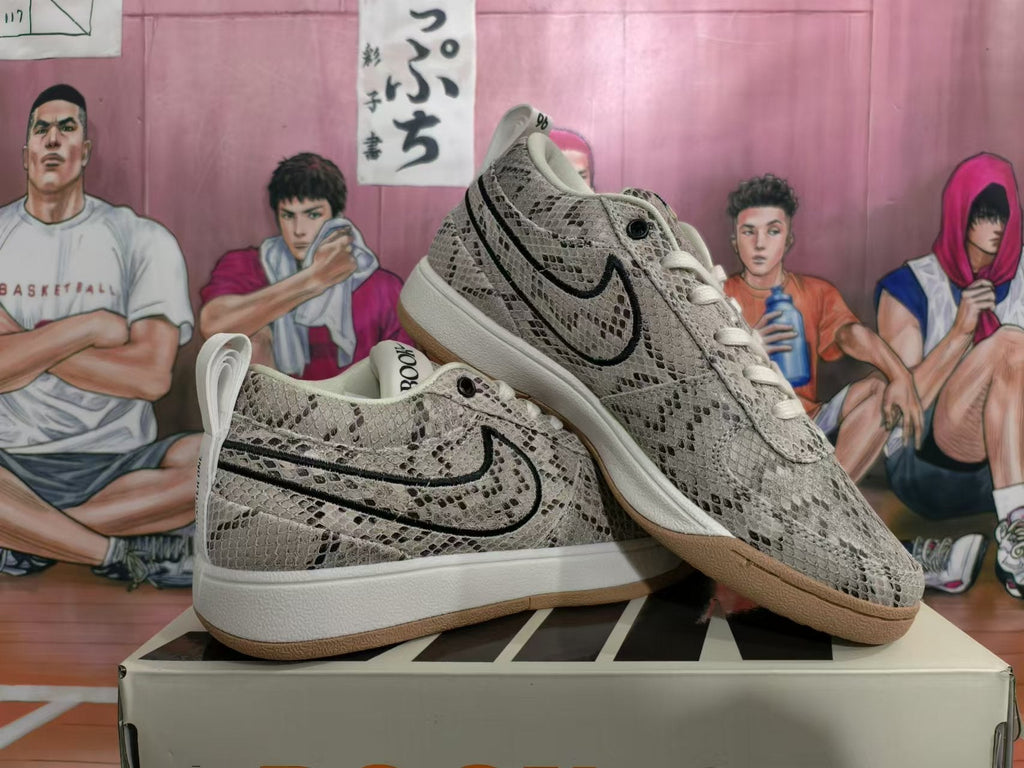 Nike Book 1 Gray Snakeskin-Pattern Trainers - product image from the listing.