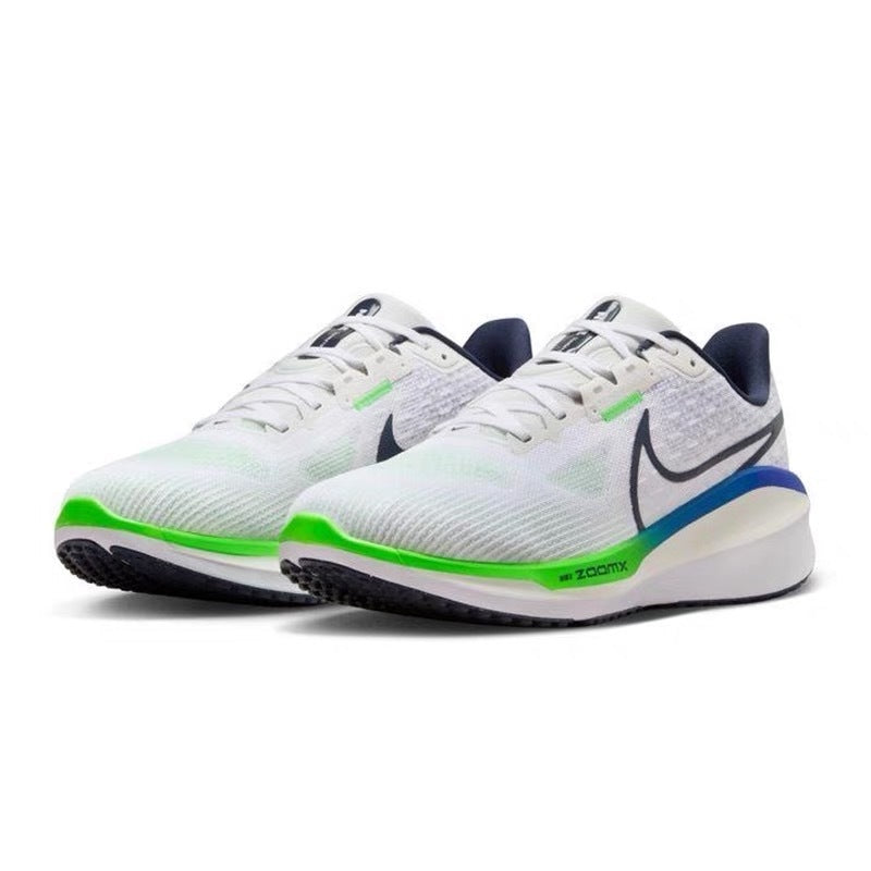 Nike Air Zoom Vomero 17 Running Shoes in White Green FB1309-100 - product image from the listing.