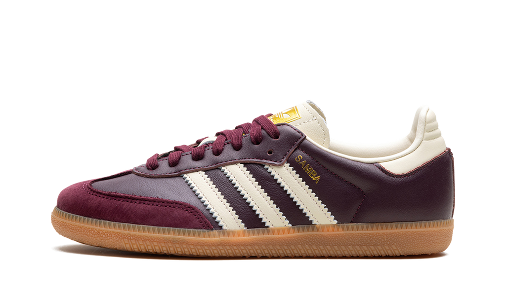 Women's SAMBA OG "Maroon / Cream White" ID0477 - product image from the listing.