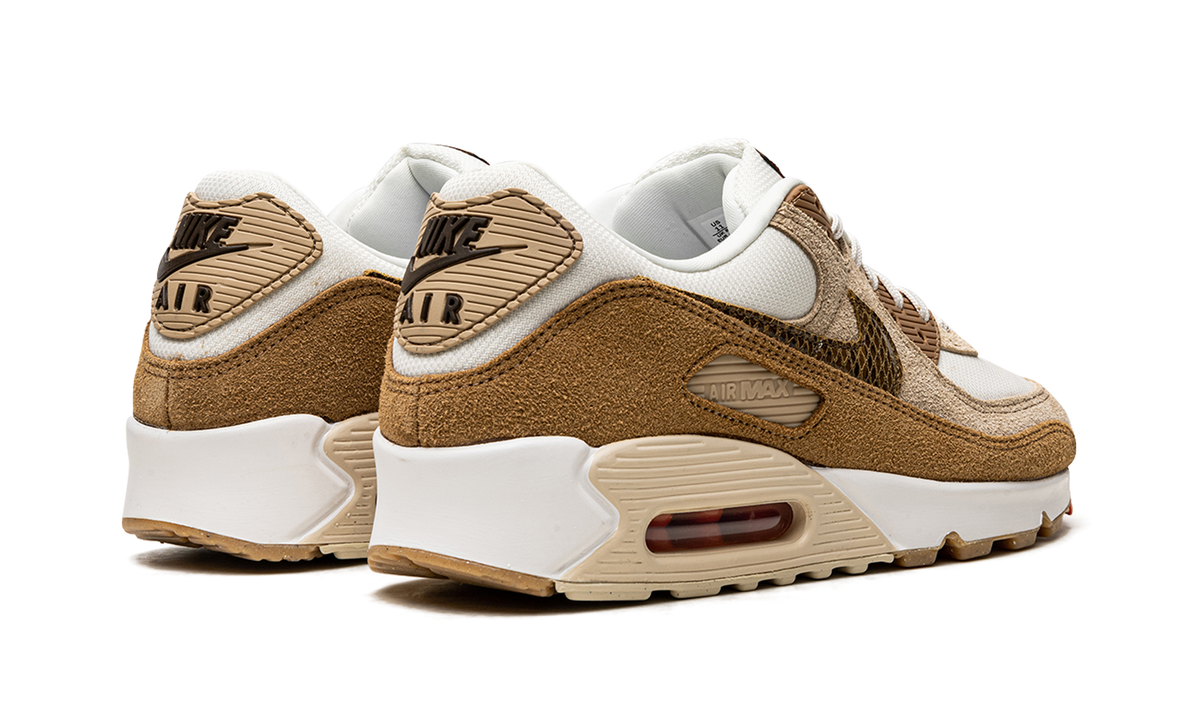 Women's AIR MAX 90 "Pale Ivory Snakeskin Swoosh" DX9502 100 - product image from the listing.