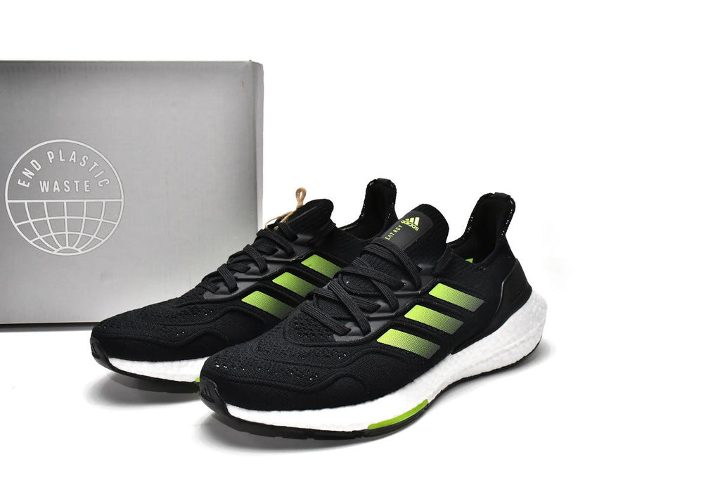 adidas UltraBoost 22 H01172 Running Shoes in Black Green - product image from the listing.