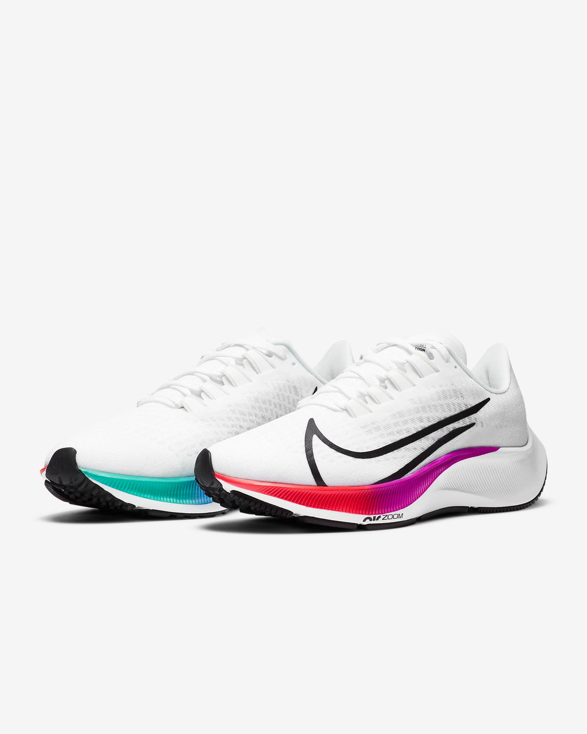 Nike Air Zoom Pegasus 37 Running Shoes in White BQ9646-103 - product image from the listing.