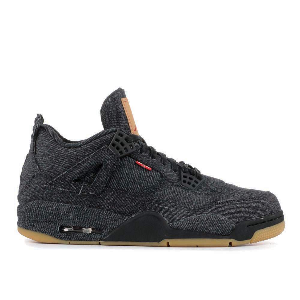 Levi's x Air Jordan 4 Retro 'Black Denim' Sneaker - product image from the listing.
