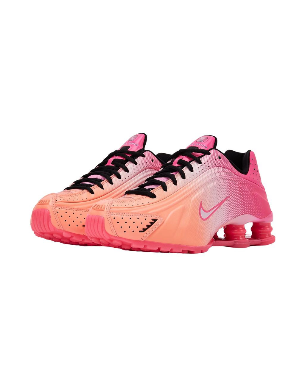 Nike Shox R4 AB - HYPER PINK/PINK FOAM-PINK-BLACK for Women - product image from the listing.