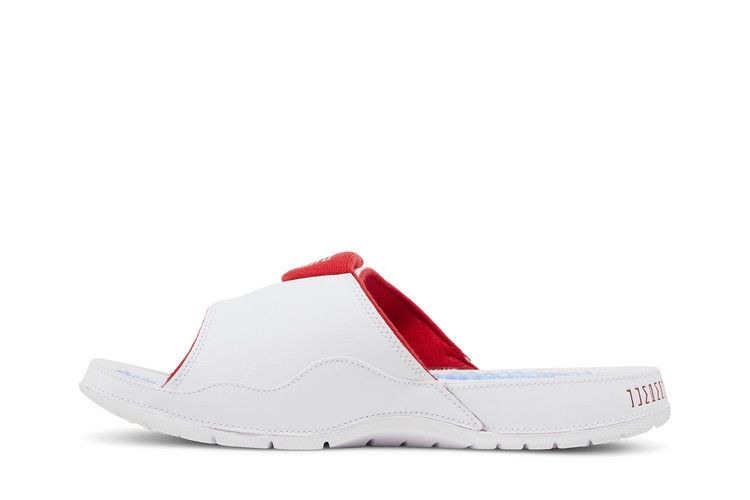 Jordan Hydro XI Retro in White University Red - product image from the listing.