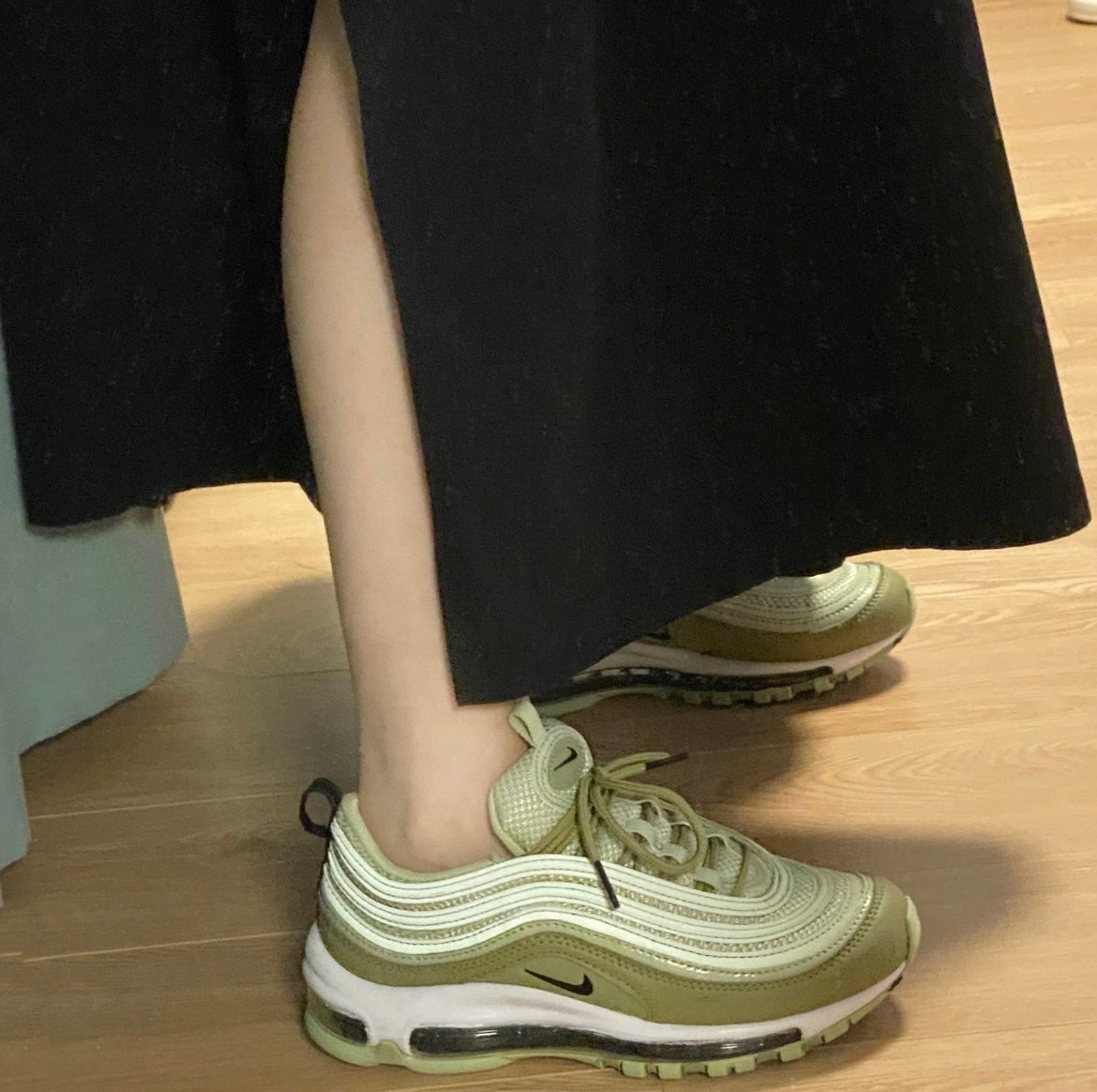 Women's Nike Air Max 97 Sneakers Olive Green CI7388-301 - product image from the listing.