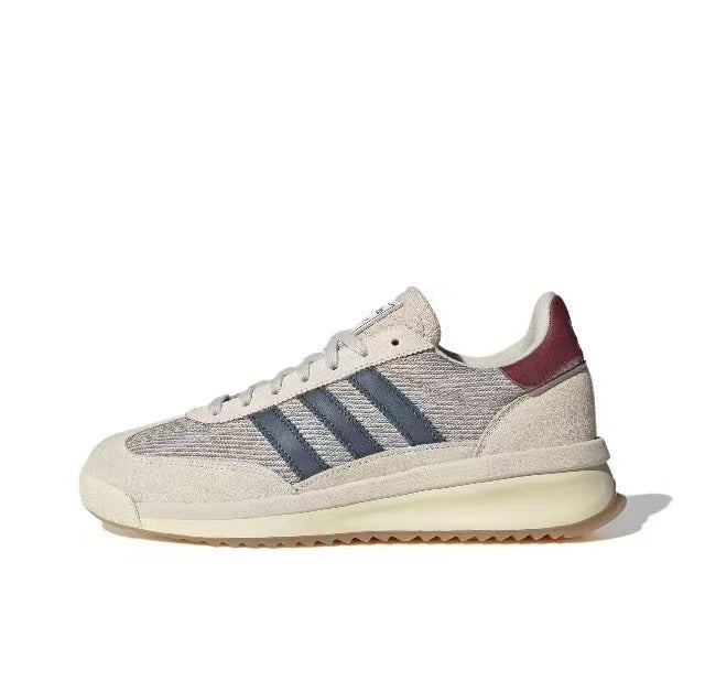 Adidas JI2500 Retro Low-Top Sneakers, in Beige and Navy - product image from the listing.
