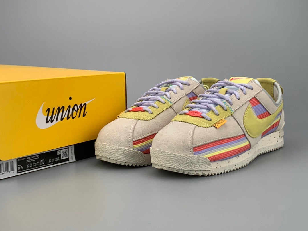 Nike Cortez SP Union LA Lemon Frost Trainers DR1413-100 - product image from the listing.